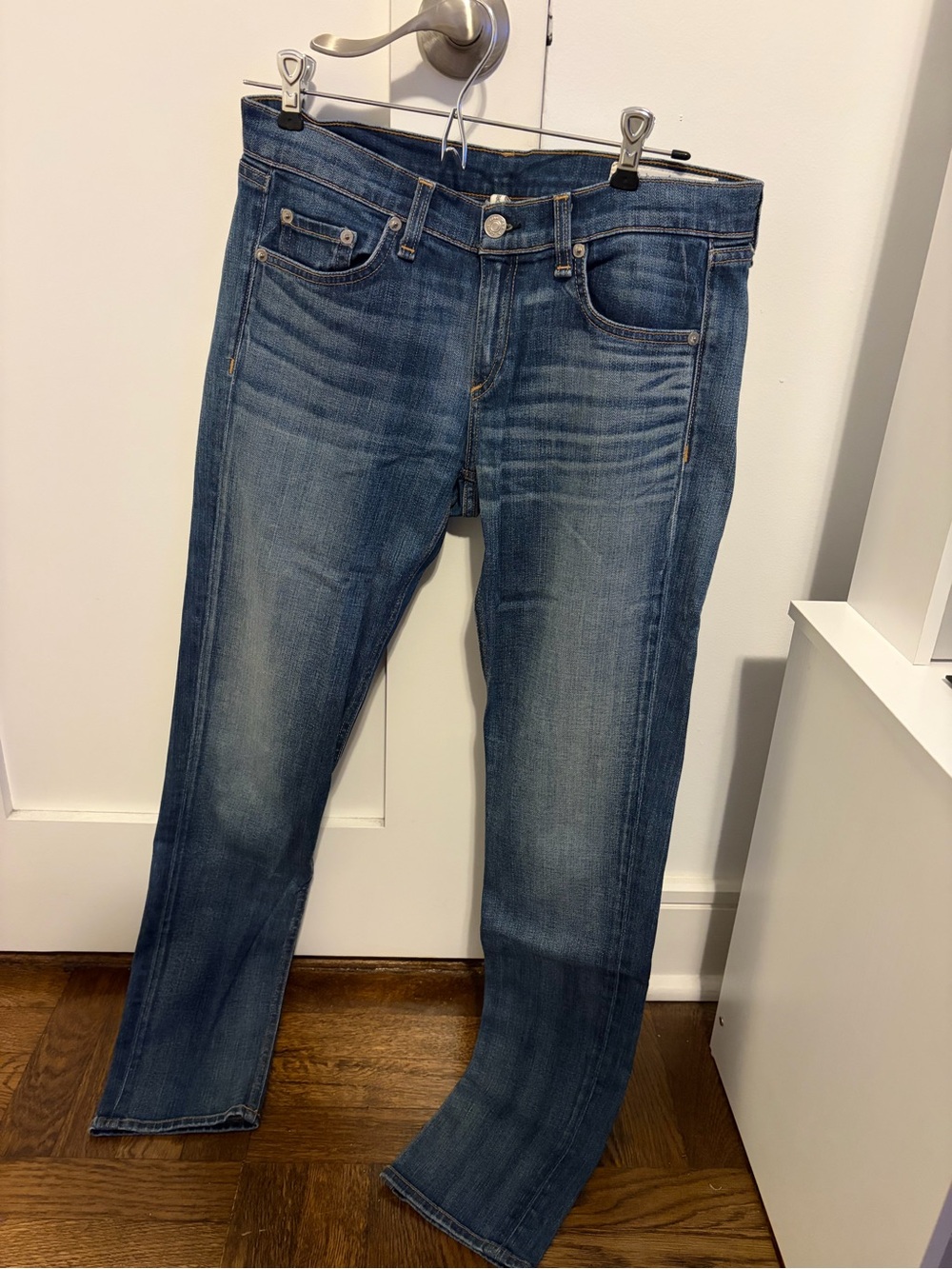rag & bone Women's Straight-Leg The Dre Jeans in Blue Wash